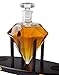 Godinger Whiskey Decanter and Whiskey Glasses Set, Diamond Liquor Decanter and Cocktail Whiskey Glasses Gift Set - for Liquor, Scotch, Bourbon, Vodka - 850ml