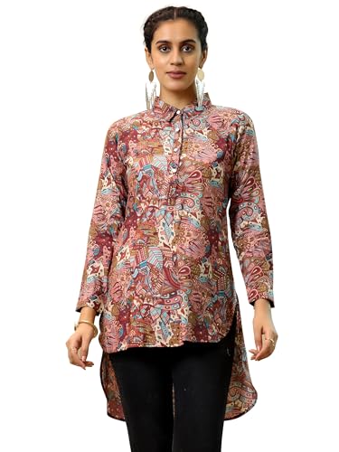 Image of Printed Silk Blend Straight Kurti Suit