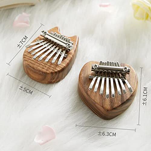 Generic Mini Kalimba 8 Toetsen Draagbare Houten Duim Piano Hartvormige Vinger Piano Afrikaanse Muziekinstrument Gift… - Image 5