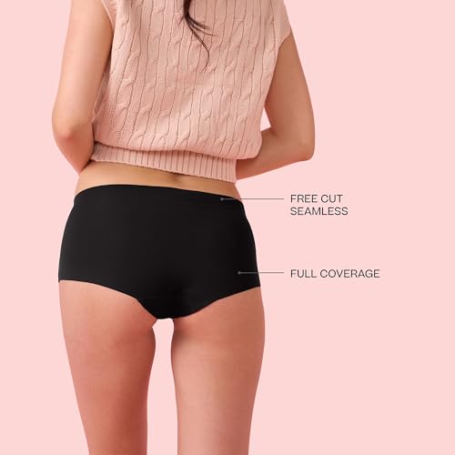 Image of Enamor Innovations Invisi, All Day Comfort, Mid Waist Boyshorts Panty for Women - No Visible Panty Lines, Breathable, Sweat Wicking, Free Cut, Full Coverage - PS40