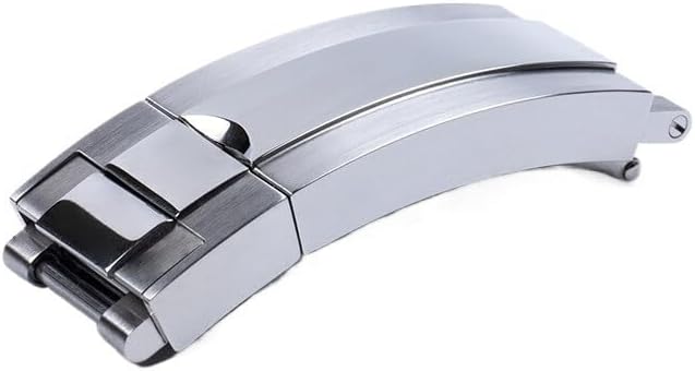 Stainless Steel Folding Buckle For Rolex Sea-Dweller Daytona Yacht-Master Brushed Watch Clasp