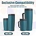 Mity rain 2PCS Protective Boot for Owala SmoothSip Slider with Handle 12 oz & 24 oz, Tumbler Silicone Boot Travel Mug Accessories,Anti-Slip, Noise-Reducing,Prevents Scratches(Black)