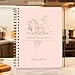 Recipe Book to Write in Your Own Recipes - Spiral Blank Cookbook 150 Pages Holds 144 Recipes - Elegant Waterproof Cover Big Recipe Journal - Easy to Use Layout (A5 (6.0x8.5 Inch)) (Pale pink)