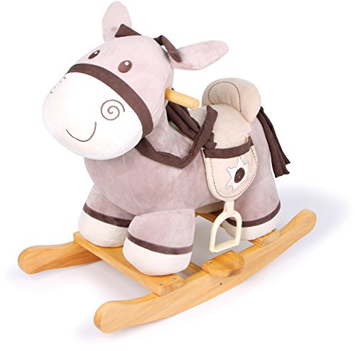 small foot 5558 Schaukelpferd "Schaukelsheriff" aus weichem Plüsch, knisternden Ohren und Satteltaschen, ab 2 Jahren – Bild 3