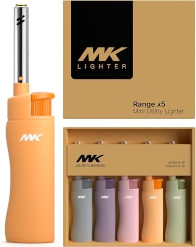 Amazon.com: MK Candle Lighter, Butane Refillable Wind-Resistant Flame ...