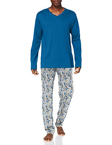 Preisvergleich Produktbild Schiesser Herren Schlafanzug lang Pyjamaset, blau, 056