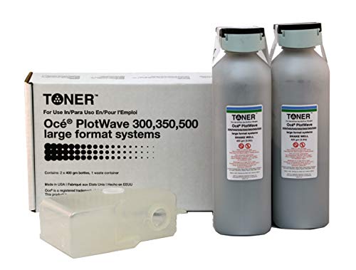 Best Deal 🛒 MADE IN USA TONER Compatible Replacement for Oce Plotwave 300, 340, 345, 350, 360, 365, 500 Universal Toner, Black (2 cartridges)