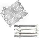 YOUFIRE Grill Burner Tube and Heat Plate Shield Tent Stainless Steel BBQ Repair Parts Replacement Parts for Home Depot Nexgrill 720-0830H, Set of 4 720-0830D Flame Tamer