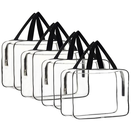 Trousse de toilette transparente étanche grand modèle claire de voyage