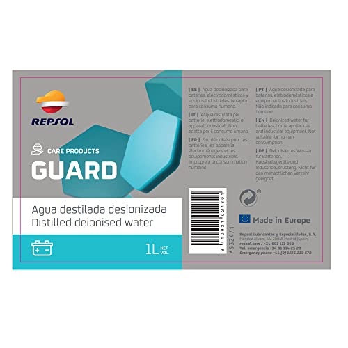 Repsol RP711A85 destilliertes Wasser 1 Liter für Fahrzeugbatterien