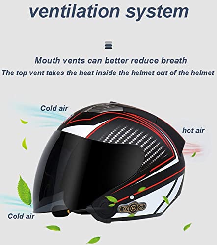 Casco Moto Jet Bluetooth Aperto Scooter Caschi con...