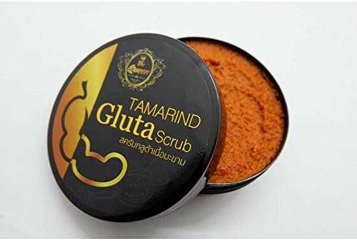NEW TAMARIND GLUTA SCRUB Thai Herb Body Skin White, Brighten, Soft, Reduce Dark Spots, Stretch Mark 350g. by Angun Gift Shop [GET FREE BEAUTY GIFT FACE MASK