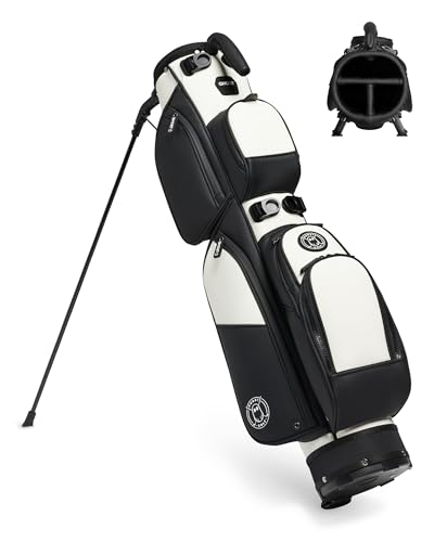 Ghost Golf Stand Bag, Weekender Oreo - Lightweight Golf Bags for Men & Women, 3-Way Dividers with Premium Materials & Magnetic Pocket - Ideal for Walking, Par 3 Courses, and Driving Range