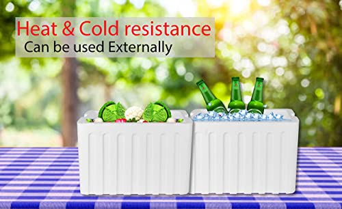 Image of 10 Litre Insulated Ice Box for Food, Medicine, Vaccines, Beverages | Hot & Cold Storage Container | Polypropylene Chiller Box for Travel, Camping, Office, Outdoor Use