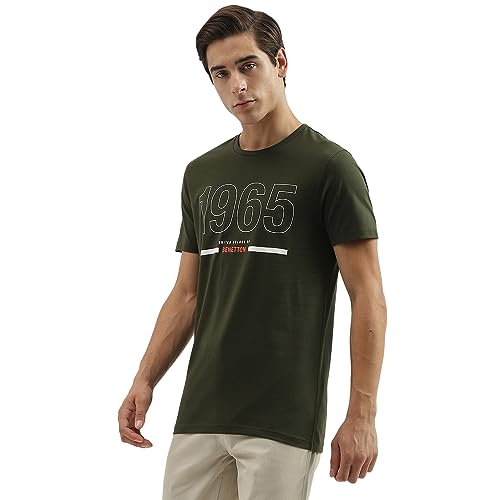 Image of UNITED COLORS OF BENETTON Men's Solid Regular Fit T-Shirt