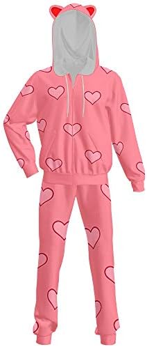 Karc Harley Quinn Costume Movie Cosplay Hoodie with Pants Outfit for Women Girls