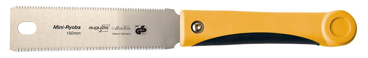 Augusta 44013 150 Ama - Sega Giapponese Comfort, Modello: Mini Ryoba, 150 Mm, Per Tagli A Filo Fini E Grossolani & 44011 150 Ama - Sega Giapponese Mini Dozuki, 150 Mm, Forma Tradizionale