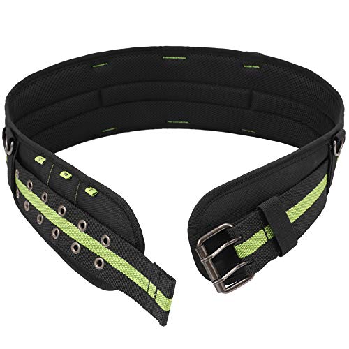 Padded Tool Belt W/ 5-Inch Back Support | Adjustable Waist 28" - 48" 1000D Ballistic Material | Lightweight Comfortable & Strong Durable | Hd Contractor Grade Pouch Apron For Electrician, Construction #TOP6