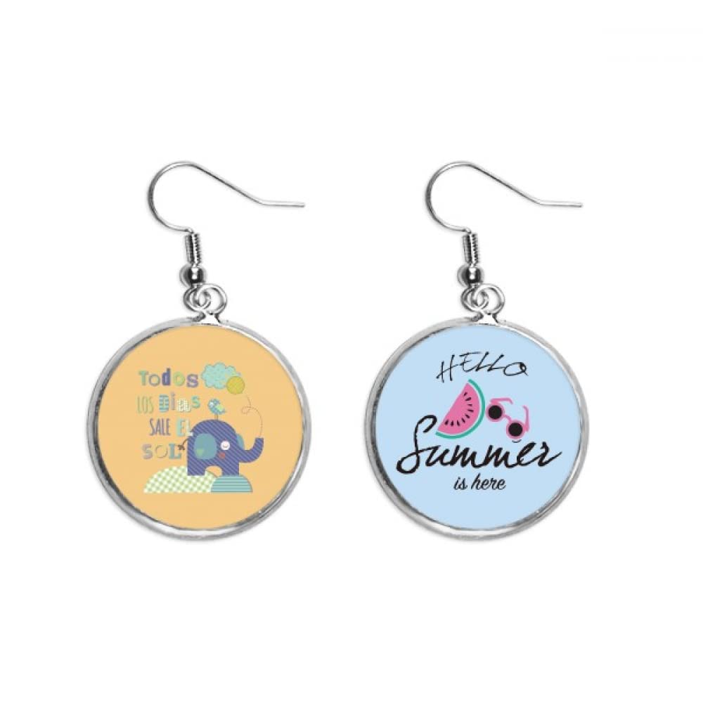 Pendientes de sandía de moda juvenil para lóbulo y look de verano 5
