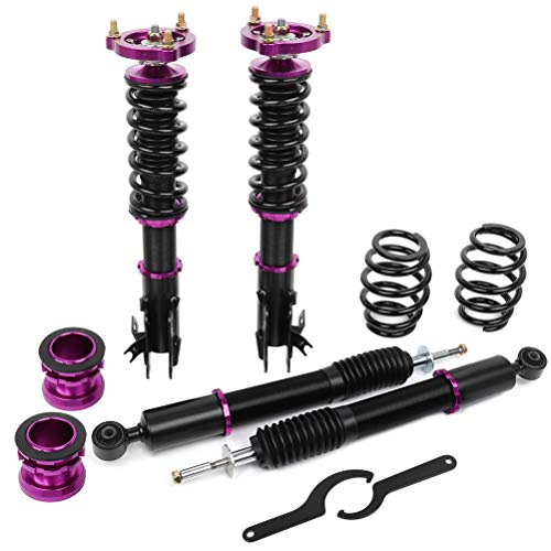 Coilover Struts Spring Shocks Adjustable Height Coilovers Suspension Struts Coil Spring Shocks and Struts Full Set Kits ECCPP Fit for 2006 2007 2008 2009 2010 2011 for Honda Civic - Purple