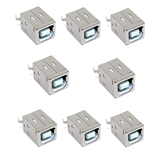 Conector USB Tipo B PCB, hembra, 8 piezas miniatura 1