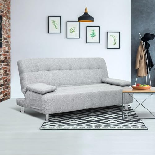 La Mejor Selección de Sofa Cama Rojo Coppel de esta semana. 49 Blue Room Sofá Cama Matrimonial o Futón Reclinable Multifuncion Antebrazos Removible Color Gris Diseño Moderno Patas de Acero Inoxidable 188 x 88 x 80 cm