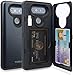 TORU CX PRO LG V20 Wallet Case Dark Blue with Hidden ID Slot Credit Card Holder Hard Cover, Mirror & USB Adapter for LG V20 - Metal Slate