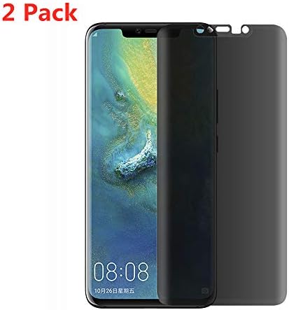 CCDZ [2 Pack][3D Curved] for Huawei Mate 20 Pro Privacy Tempered Glass Anti-Peeping Screen Protector[Anti-Scratch]