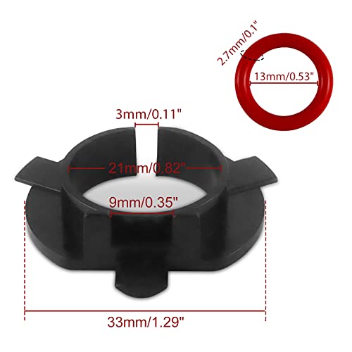 H7 Car Led Headlight Bulb Retainers Holders - 4 Pcs H7 Headlight Bulb Holders Socket Replacement For Kia K3 K4 K5 Grand Santafe Sorento Replacement For Hyundai Sonata Genesis Coupe Veracruz Santafe #TOP2