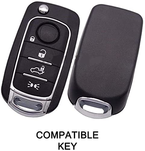 SALPIE Silicone Key Cover Shell for Fiat 500X 4 Buttons Car Remote Control (Pink, Cover) - Image 2