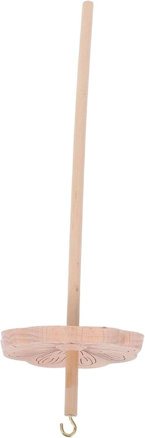 GLEAVI Wooden Spindle Tool for Yarn Making Durable Hardwood Yarn Spinner with Top Whorl Design for Hand Crocheting and Spinning for Textile Studios