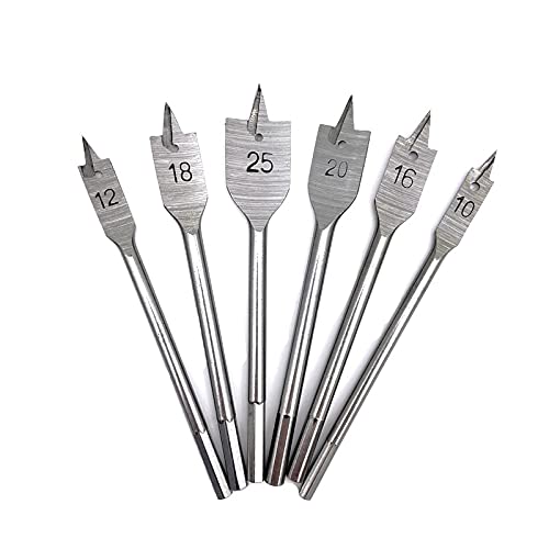 6pcs Spade Drill Bit Set Carbon Steel Flat Wood Drill Bit Woodworking Grey Three-point Paddle Drill Bit Set (10 mm, 12mm, 16mm, 18mm, 20mm, 25mm) (B09D9PZFMV) Amazon Price History, Amazon Price Tracker