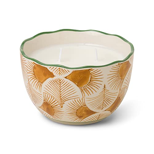 Paddywax WTE12005Z Scented Candles Firefly Terrace Collection Soy Wax 2-Wick Candle In Food-Safe Hand-Painted Ceramic Bowl12-Ounce cover
