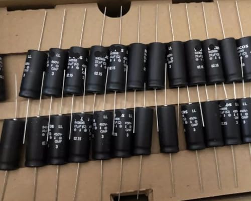 Condensateur 450V 22UF axial réduisant le ronflement des amplis à tubes - Lot de 5