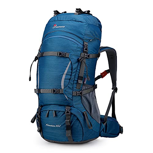 MOUNTAINTOP 50 Liter Hiking Internal Frame Backpack with Rain Cover