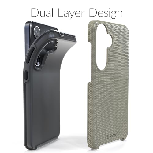 Image of Crave for Samsung Galaxy S24 Case, Shockproof Protection Dual Layer Case for Samsung Galaxy S24 (6.2 inch) - Sand