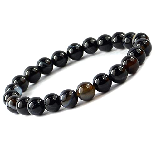 Image of Certified Natural Crystal Stone 8 mm Round Beads Bracelet for Men & Women | Reiki Charged Gemstone Bracelet | Multiple Stone Variants Available
