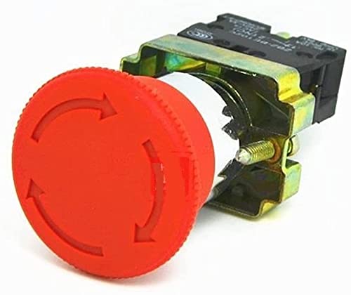 Bouton d'arrêt d'urgence en métal robuste XB2-BS542C avec mécanisme ZB2 tête de champignon