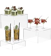 Amazon.com: LUOBAO 3 Steps Acrylic Display Risers With Lamp, 5-Sided ...