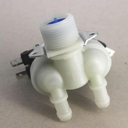 VAGILO Électrovanne à Double Valve d'entrée d'eau FPS135-270G 0024000126B, for Machine à Laver à Tambour Automatique Haier (Color : Bianco)