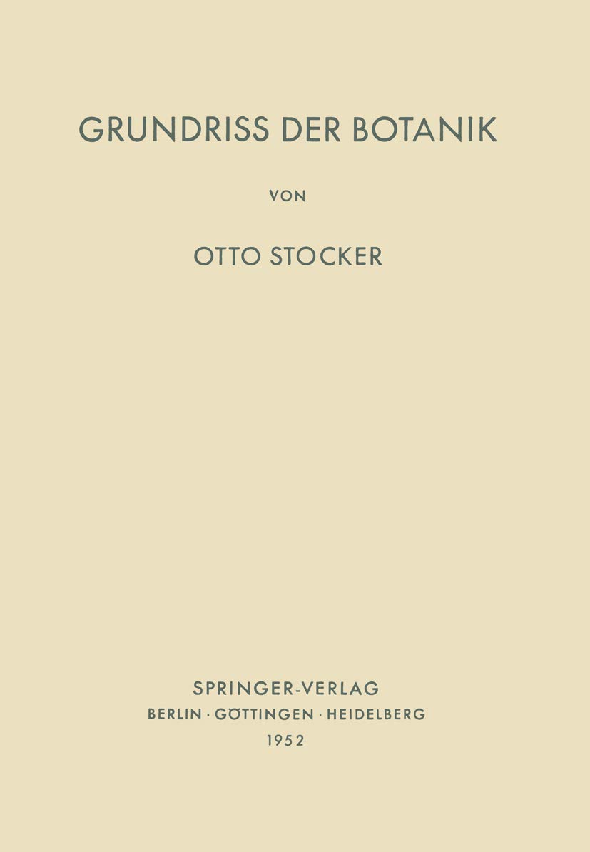 Grundriss der Botanik (German Edition)