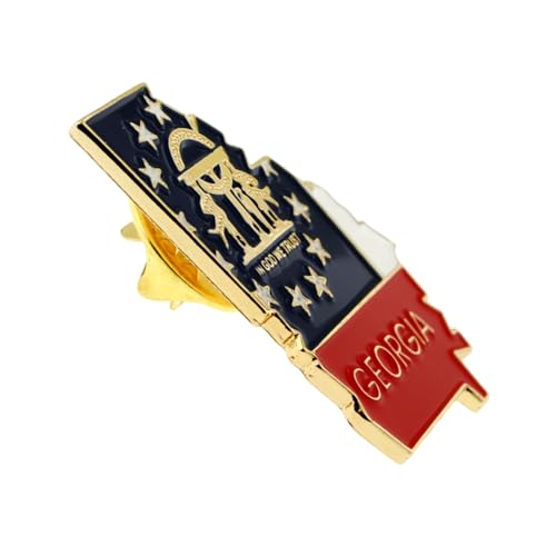 image for PinMart Georgia Shape Flag Lapel Pin – Complete United States of Ame