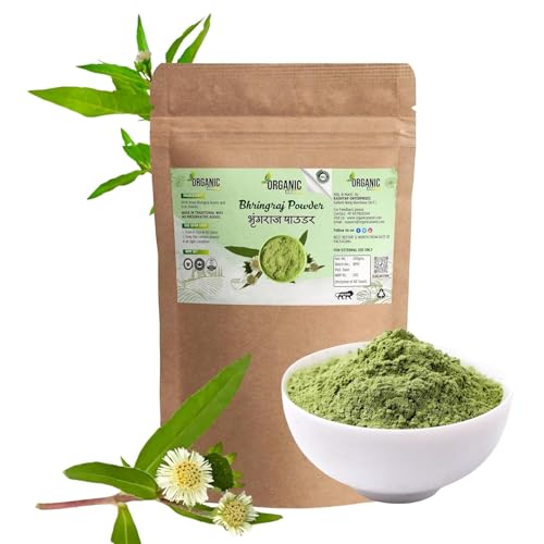 Image of Natural Bhringraj Powder for Hair Growth & Dandruff Control | Karisalankanni Powder (75Gm) | For Hair Mask and Eating | 100% Pure and Natural | No Chemical, No Preservatives