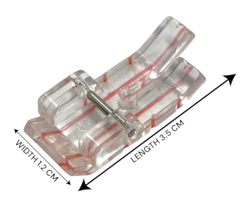 Image of ZENITH 1 /4 inch Straight (Quarter Inch) Transparent Patchwork Sewing Machine Quilting Presser Foot Snap on Type for Automatic Electric Low Shank Sewing Machines
