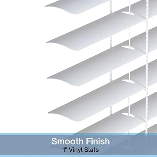 Lotus & Windoware Cordless 1" Vinyl Mini Blind 22" Wide X 72" Long, White (Mlx2272Wh) #TOP3