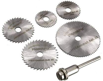 Tools-4-All 6Pc HSS Circular Saw Blade Set for Metal and Dremel Rotary -6 Pieces