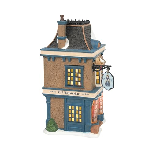 Dickens Village T.L. Buckingham Doll Shop Decora tu Navidad con este Edificio Iluminado Multicolor 3