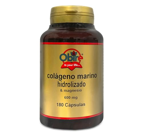 Obire I Colágeno marino hidrolizado + Magnesio 600 mg. I 180 capsulas I Vitamina C, B6, B9, B12.