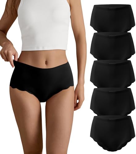 SHARICCA Seamless Slip Damen Unterwäsche Frauen Unterhosen Damen Nahtlos | Nahtlose Unterwäsche Damen Hohe Taille Underwear Women Damen Slips Mehrpack Bequeme Pantys Alltag/Sport