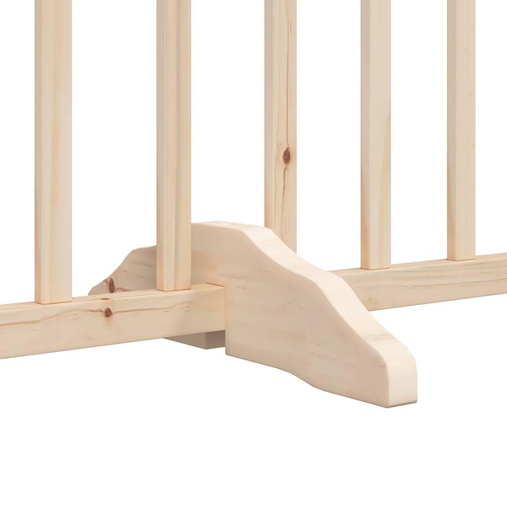 Homgoday Barrera para Perros,Barrera de Seguridad para Perros Mascotas,Puerta Seguridad Perros Puerta para Perros Plegable 8 Paneles Madera de álamo 640 cm